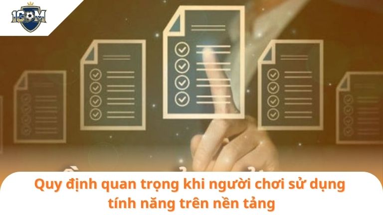 Điều Khoản Sử Dụng 4 Quy định quan trọng khi người chơi sử dụng tính năng trên nền tảng