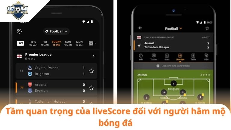 livescore 5 Tầm quan trọng của liveScore đối với người hâm mộ bóng đá